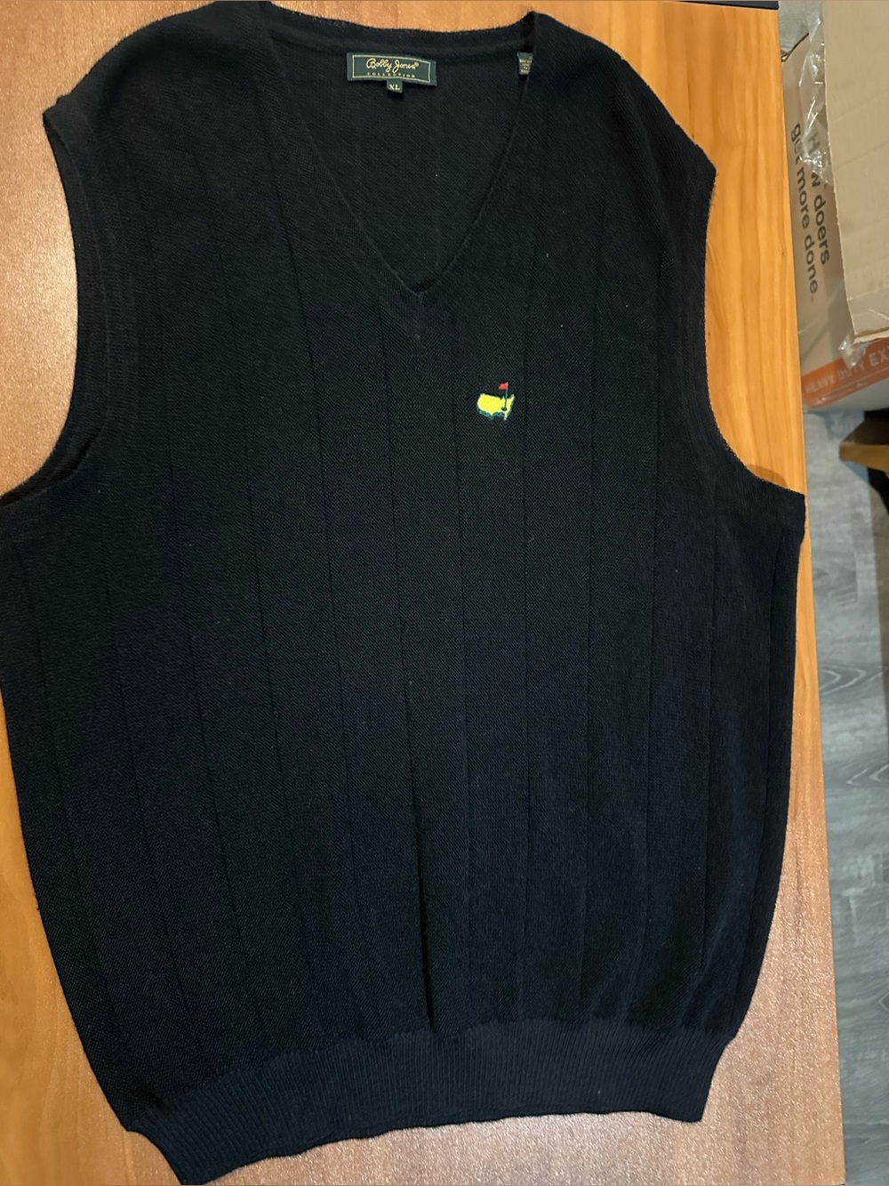 Bobby Jones Collection 100% Baby Alpaca Wool Vest XL Black Logo Made in Peru